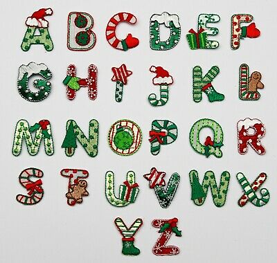 Christmas-Alphabet-Letters-Embroidered-Motif-Fabric-Iron-On